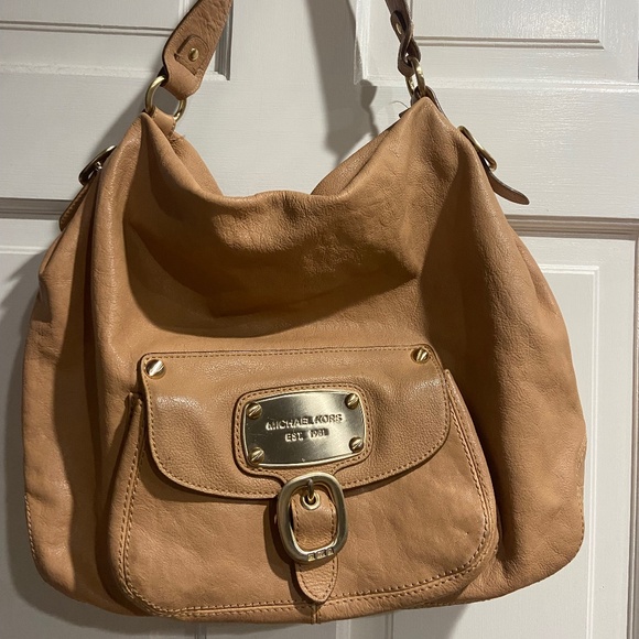 Michael Kors Tan Leather Hobo Bag - Picture 1 of 5